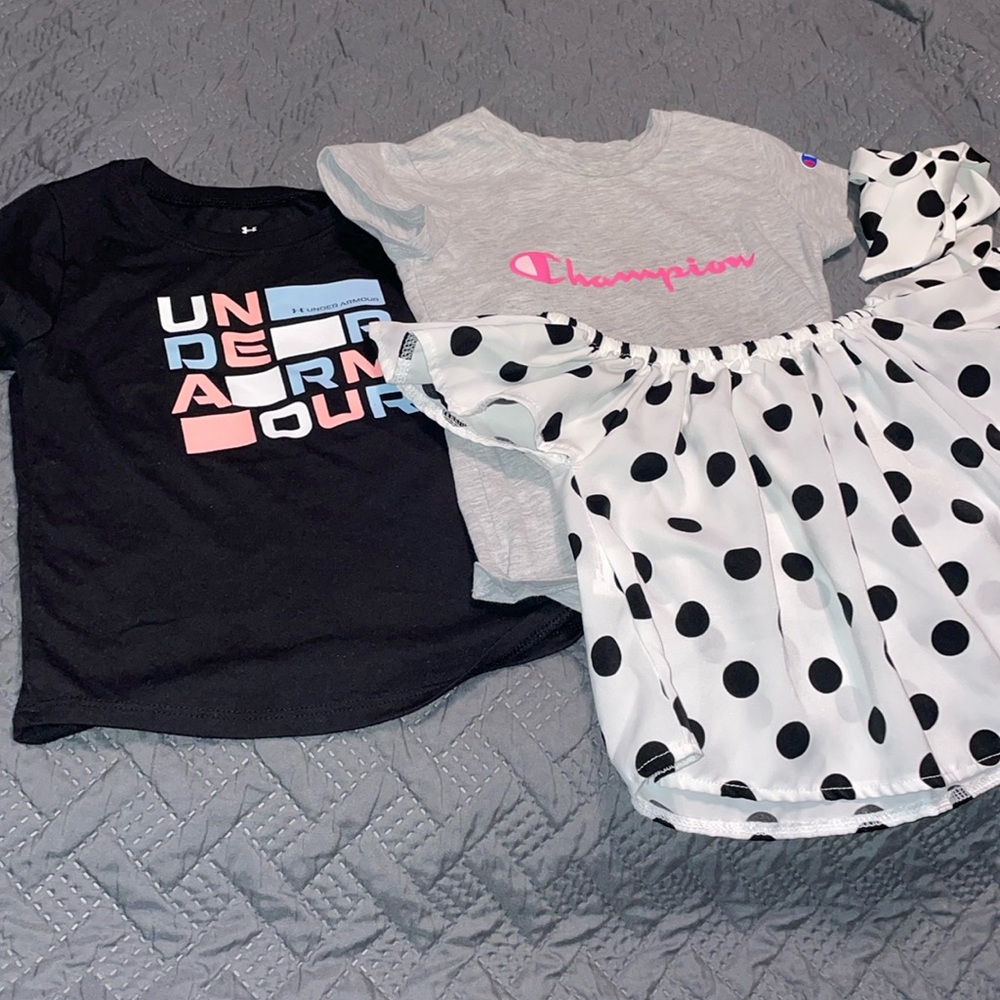 3 toddler size 4 shirts